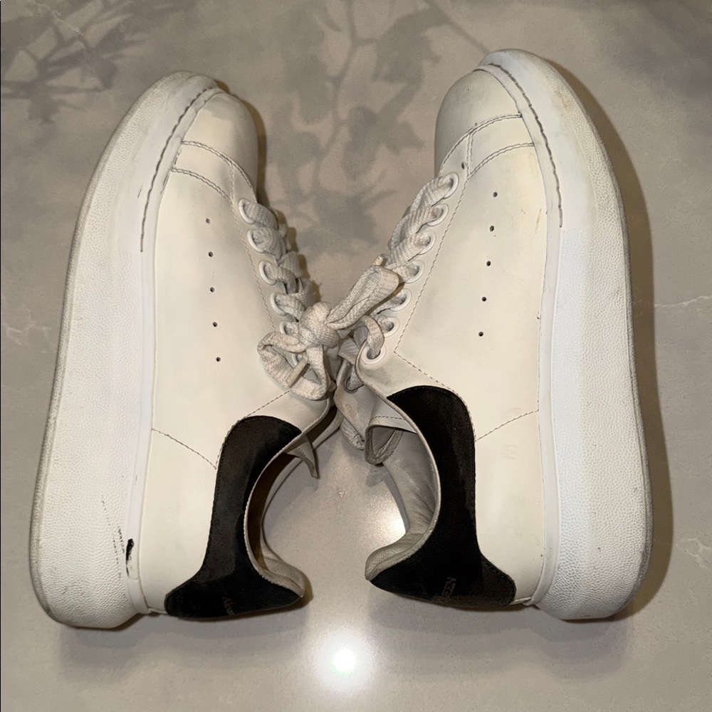 Alexander McQueen platform Women's White and Black Sneakers - Picture 9 of 13